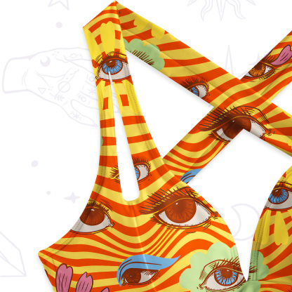 Purplehecate Flower Vision One-Piece Swimsuit