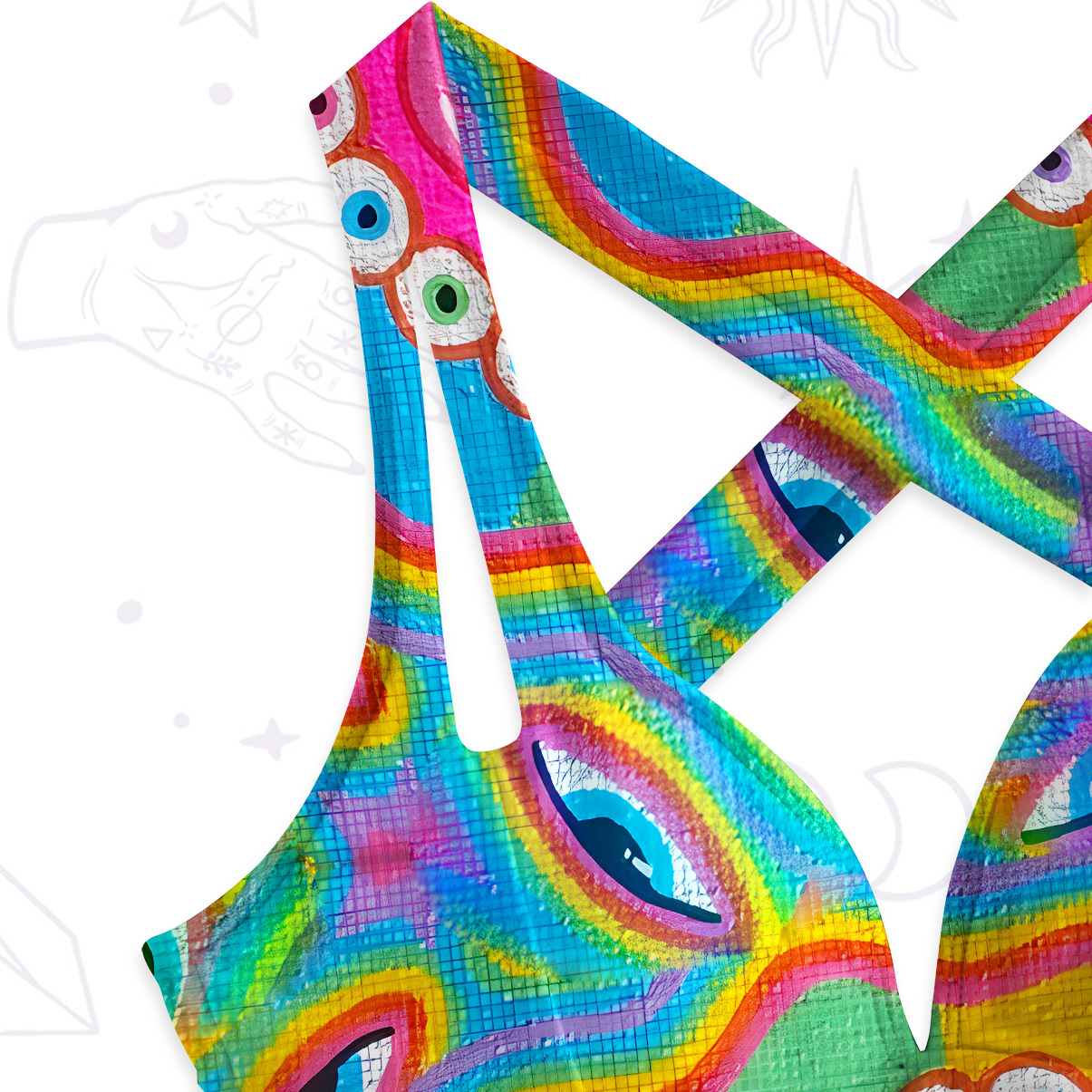 Purplehecate Chromatic Dreamwave One-Piece Swimsuit