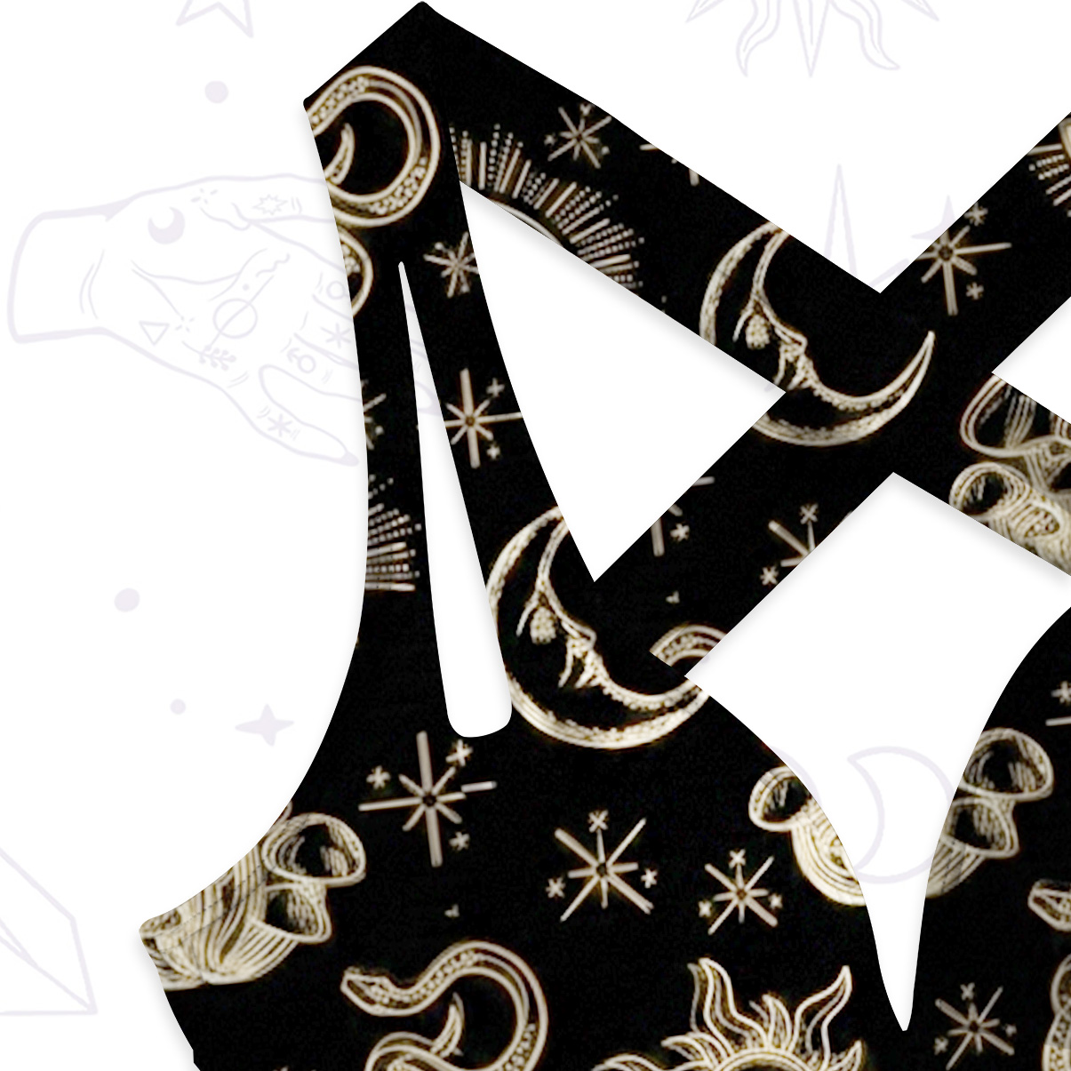 Purplehecate Eye of the Serpent Stars One-Piece Swimsuit