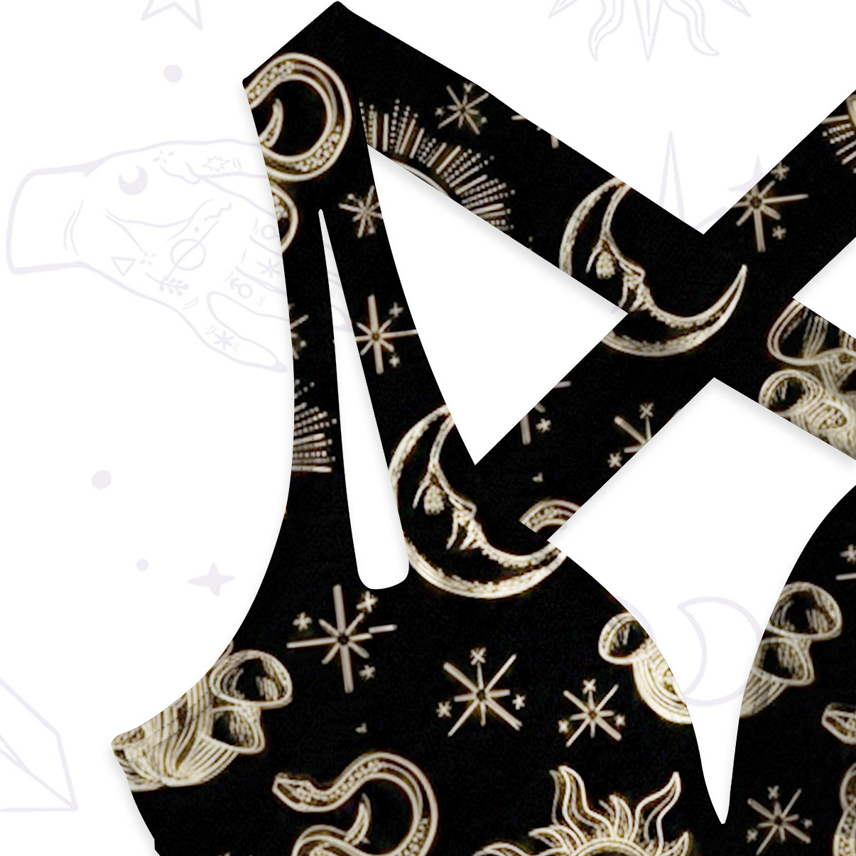 Purplehecate Eye of the Serpent Stars One-Piece Swimsuit