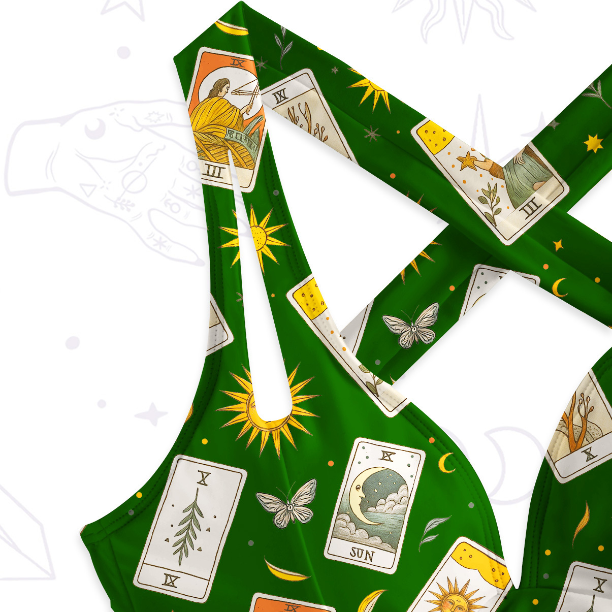 Purplehecate Tarot Garden One-Piece Swimsuit