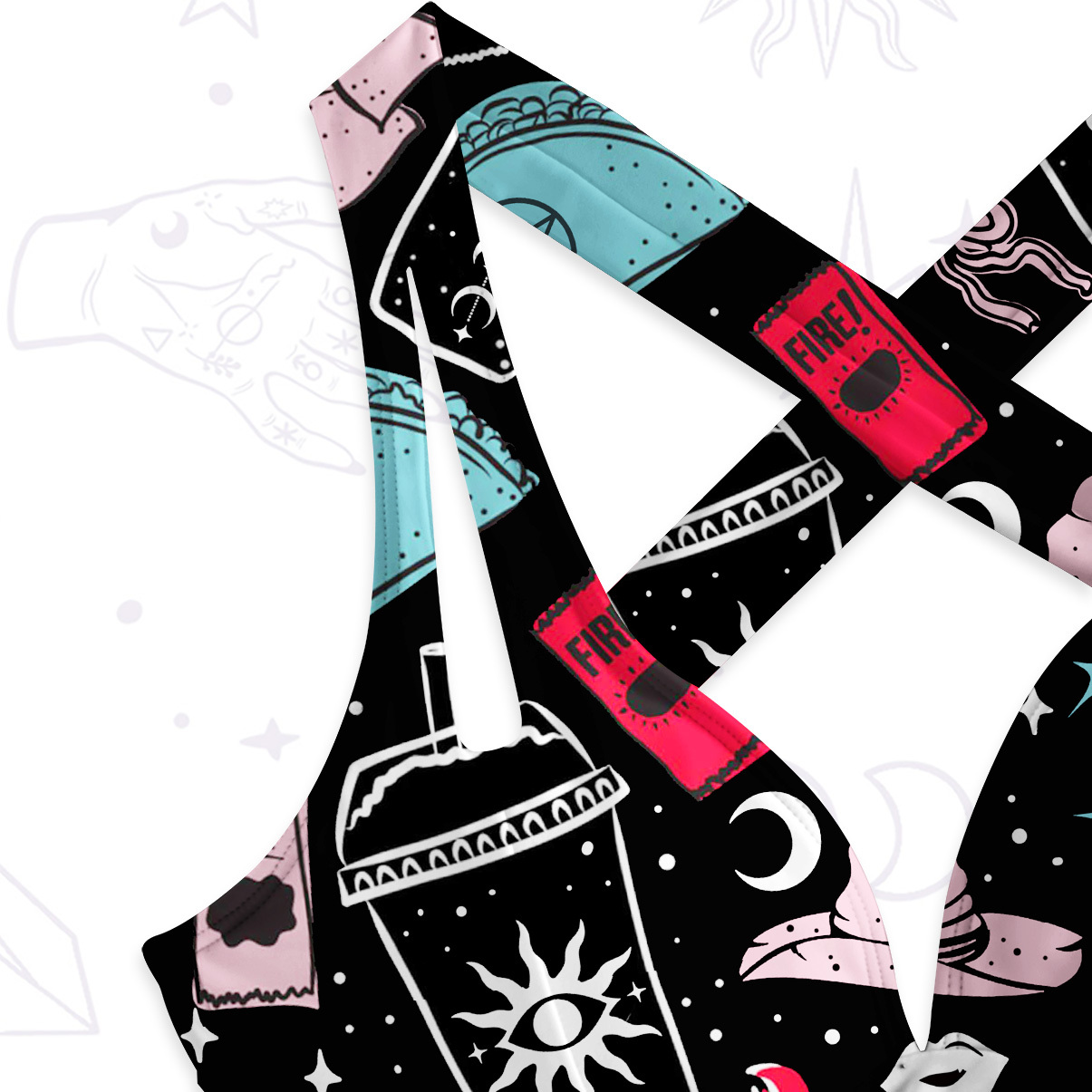 Purplehecate Dark Magic and Mystical Charm One-Piece Swimsuit