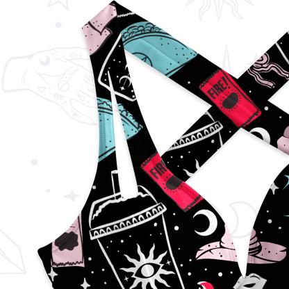 Purplehecate Dark Magic and Mystical Charm One-Piece Swimsuit