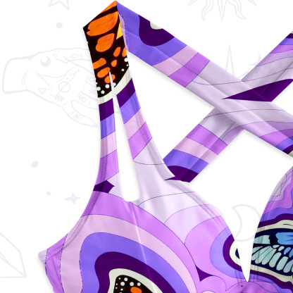 Purplehecate Psychedelic Butterfly One-Piece Swimsuit