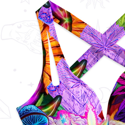 Purplehecate Drugs Not Hugs Don't Touch Me One-Piece Swimsuit