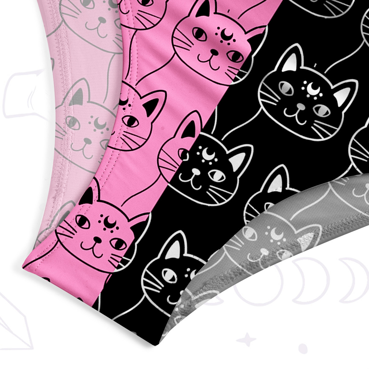 Purplehecate Sketchy Cat One-Piece Swimsuit