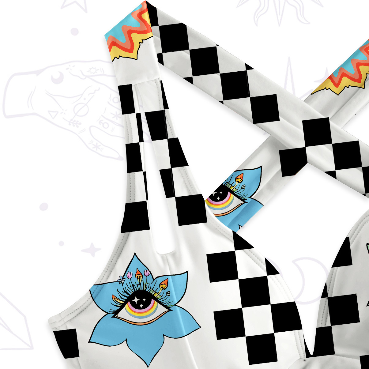 Purplehecate Witch's Garden Gaze One-Piece Swimsuit