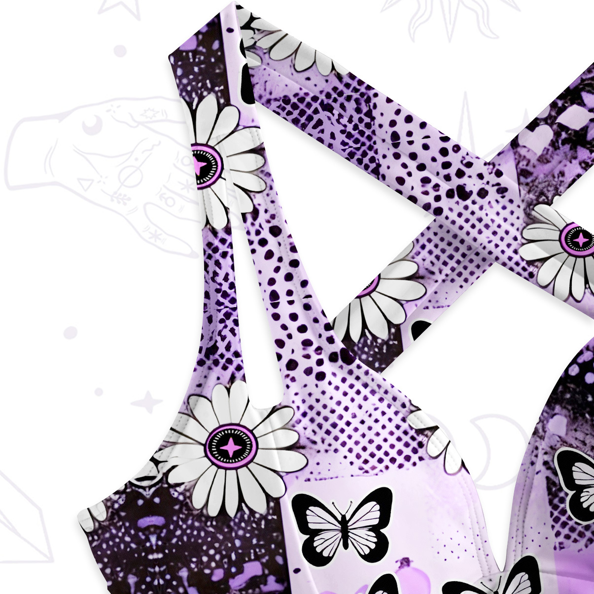 Purplehecate Purple Butterfly Romance One-Piece Swimsuit