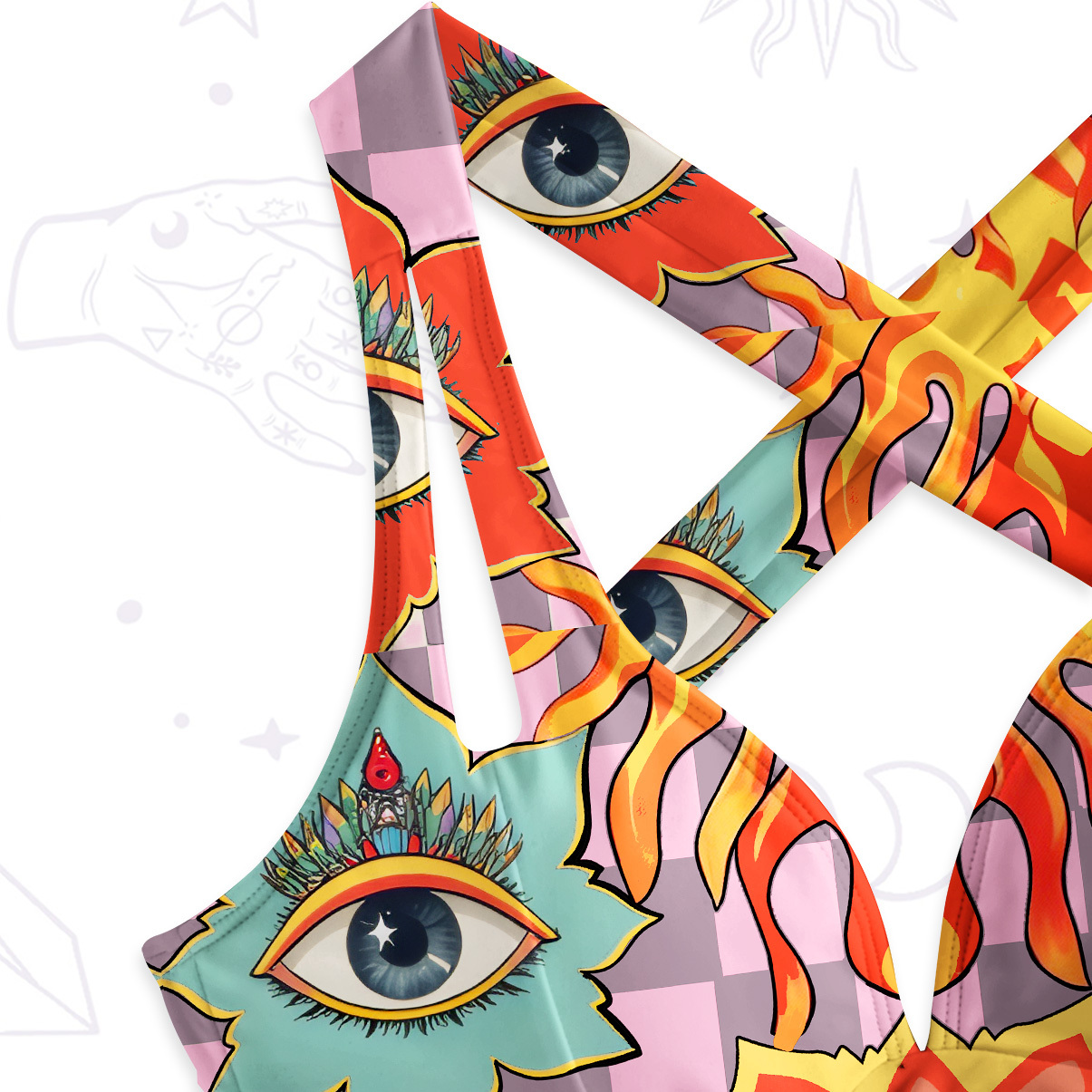 Purplehecate Awakening Flame One-Piece Swimsuit