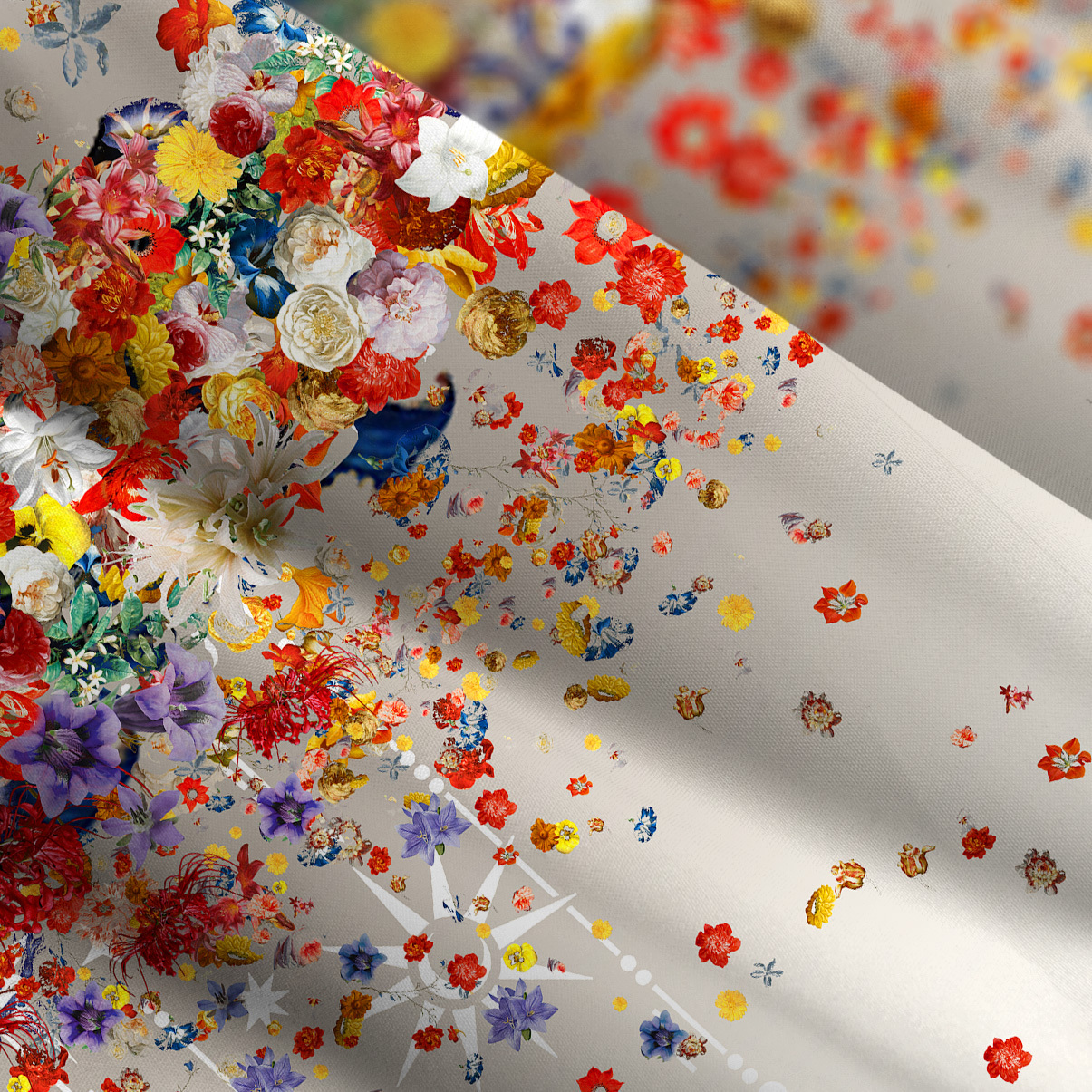 Purplehecate Spring Garden Wide Straps Maxi Dress