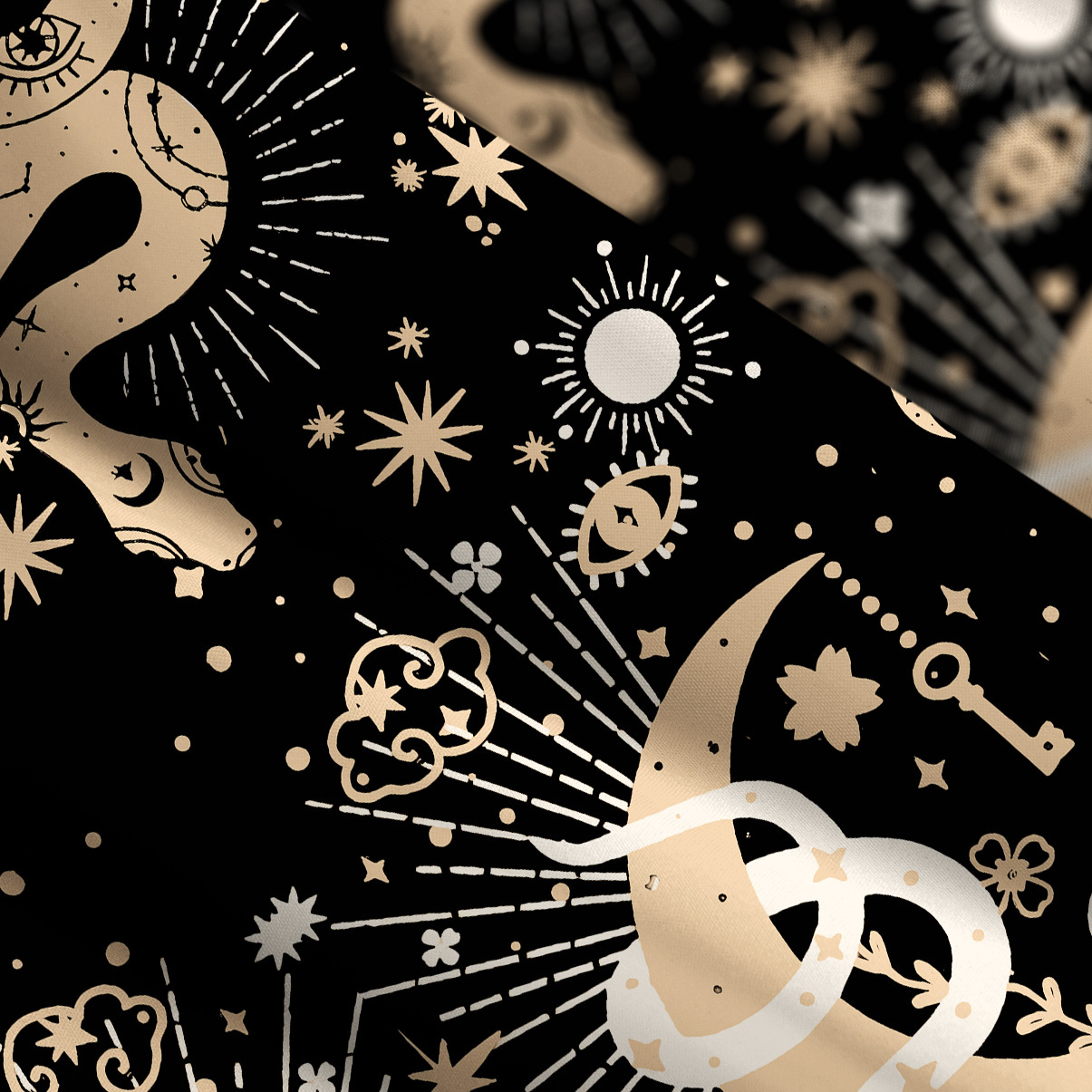 Purplehecate Divine Serpent Under the Moon Wide Straps Maxi Dress