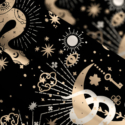 Purplehecate Divine Serpent Under the Moon Wide Straps Maxi Dress