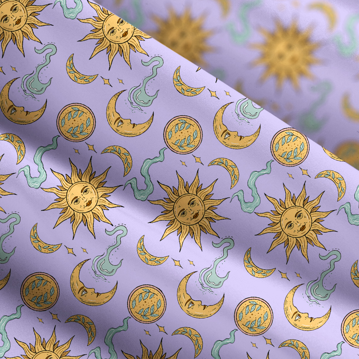 Purplehecate Magic of Sun and Moon Wide Straps Maxi Dress