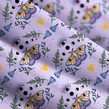 Purplehecate Luna Moth Witch Wide Straps Maxi Dress