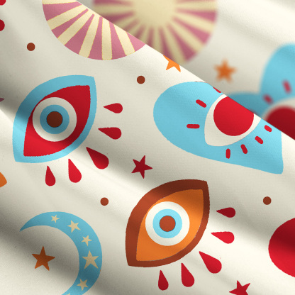 Purplehecate The Enchanted Eye of Love Wide Straps Maxi Dress