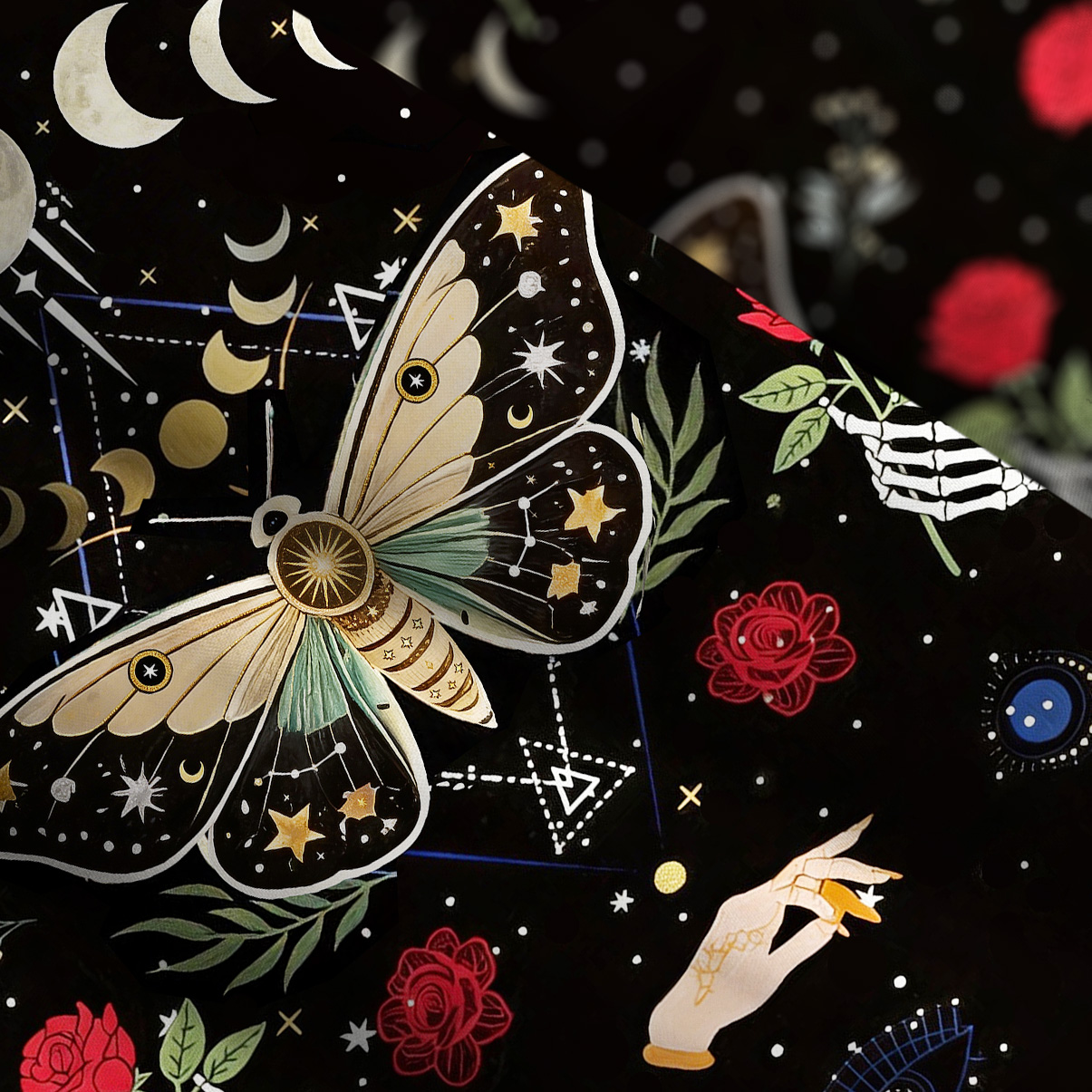 Purplehecate Moonlight Metamorphosis Wide Straps Maxi Dress