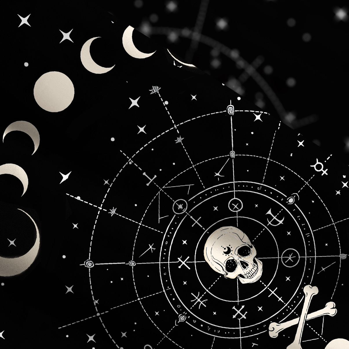 Purplehecate Coven of the Skull Moon Wide Straps Maxi Dress