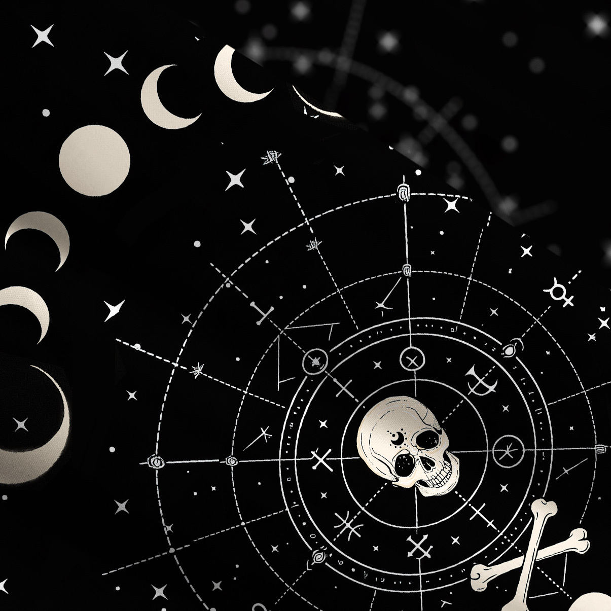 Purplehecate Coven of the Skull Moon Wide Straps Maxi Dress