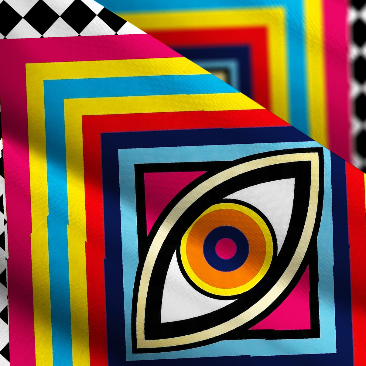 Purplehecate Eye of Illusion Wide Straps Maxi Dress