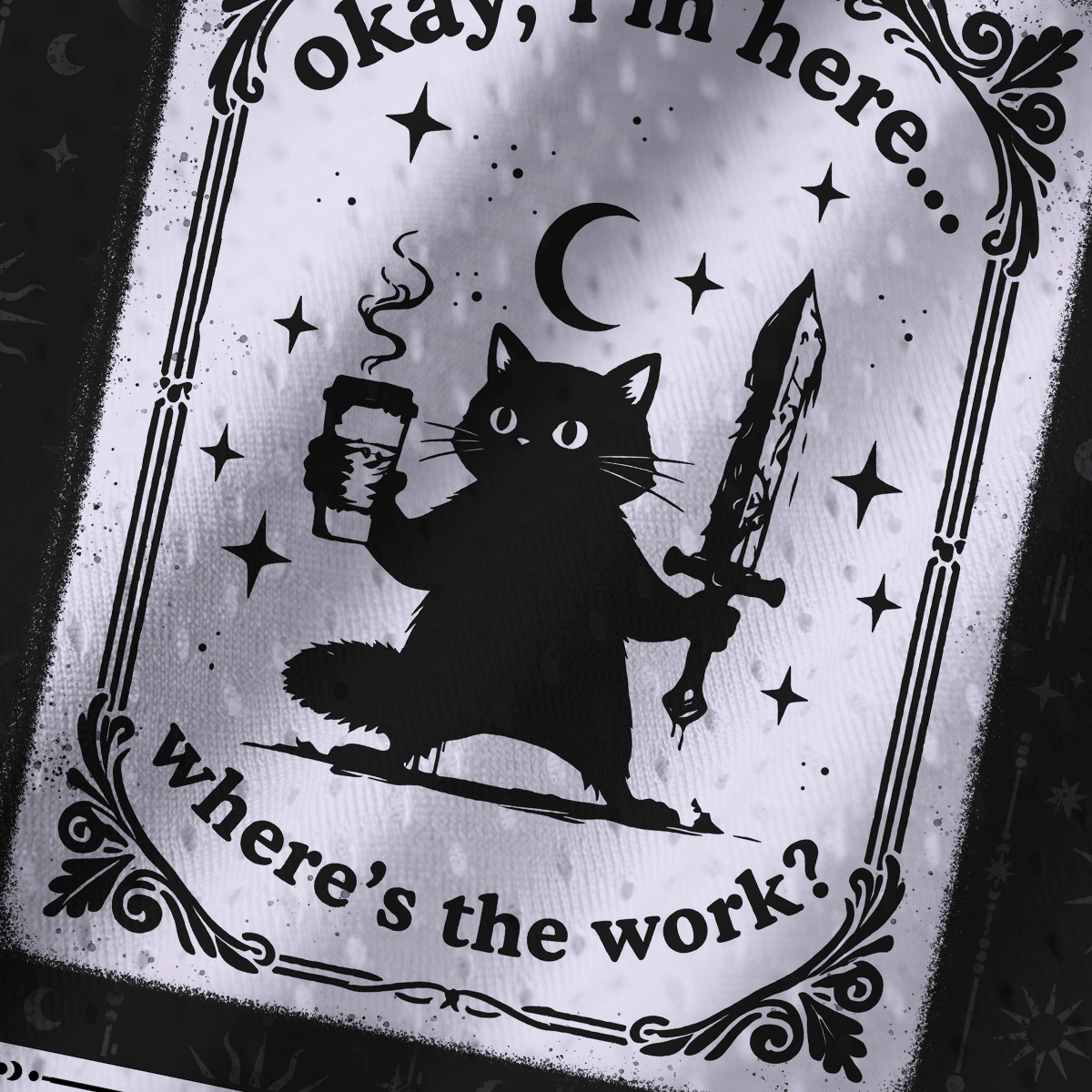 Purplehecate Okay I'm Here Where's The Work Mesh Jersey Tank Top