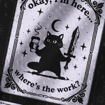 Purplehecate Okay I'm Here Where's The Work Mesh Jersey Tank Top