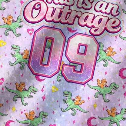 Purplehecate This is an Outrage Mesh Jersey Tank Top