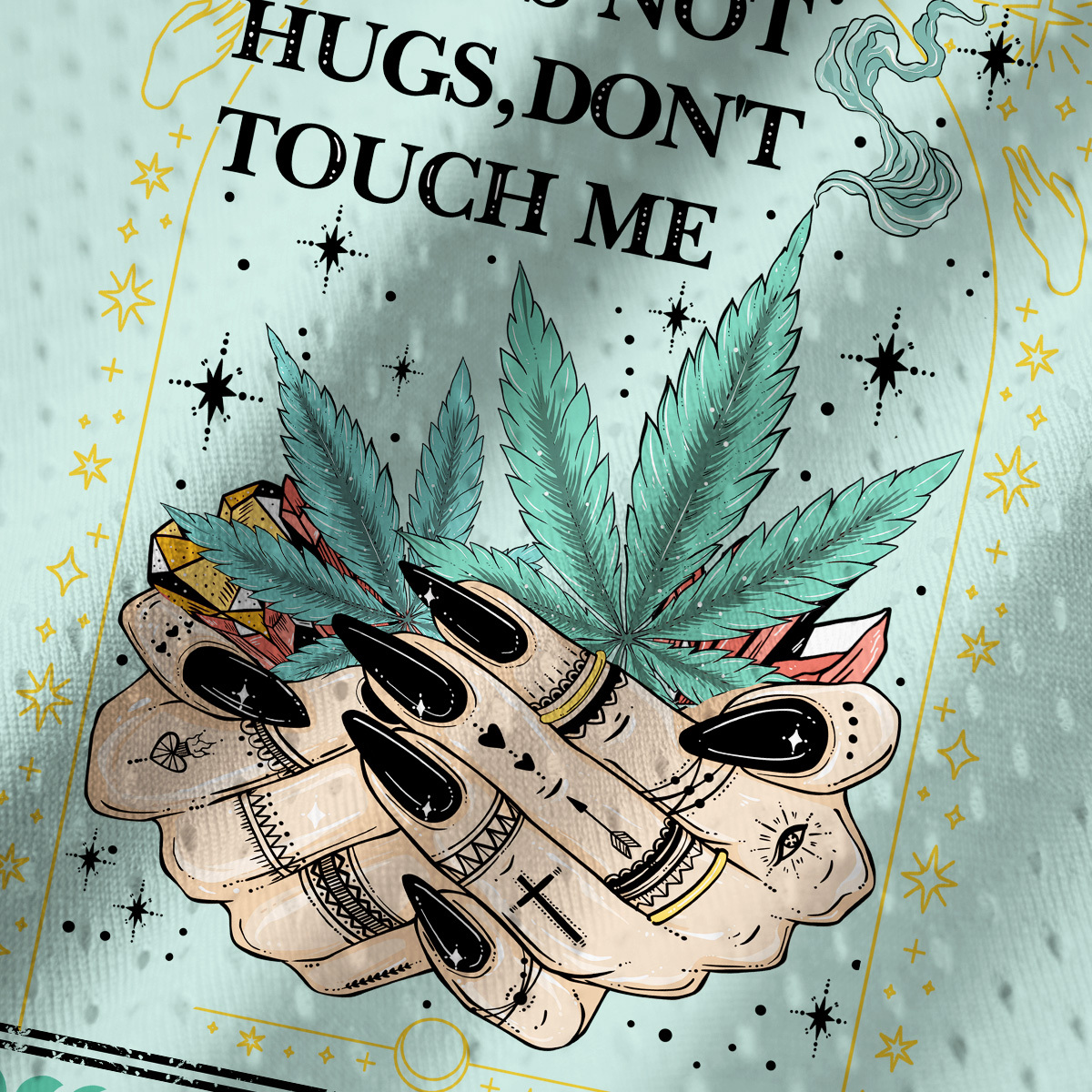 Purplehecate Drugs Not Hugs Mesh Jersey Tank Top