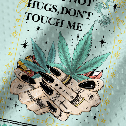 Purplehecate Drugs Not Hugs Mesh Jersey Tank Top