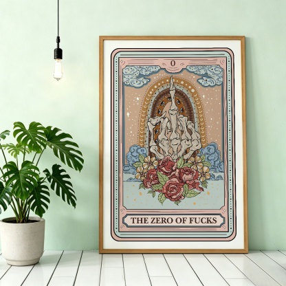 Purplehecate The Zero Of Fucks Tarot Unframed Poster