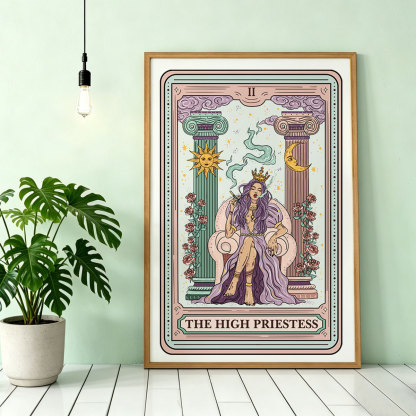 Purplehecate The High Priestess Tarot Card Unframed Poster