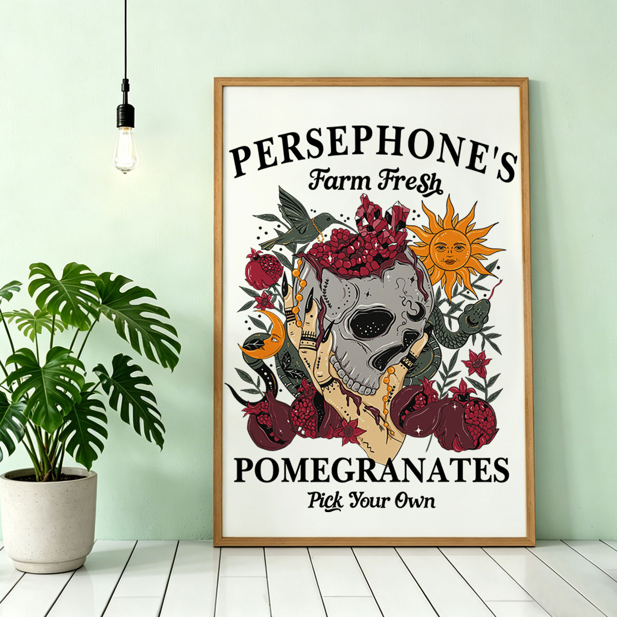 Purplehecate Persephone's Farm Fresh Pomegranates Pick Your Own Unframed Poster