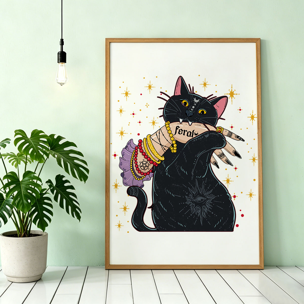 Purplehecate Feral Cat Unframed Poster