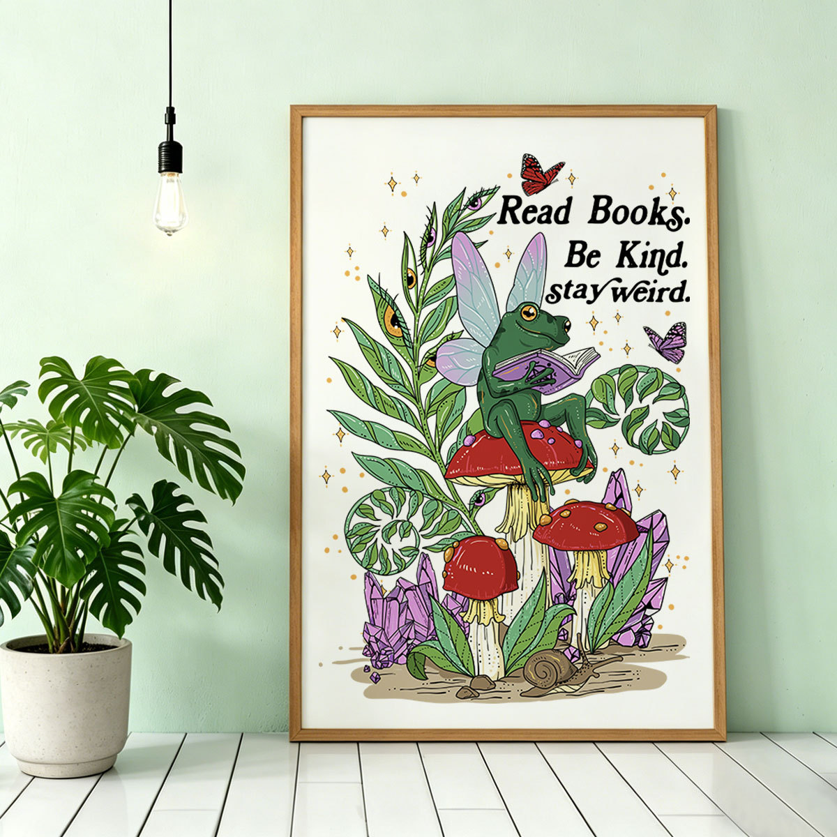 Purplehecate Read Books Be Kind Stay Weird Unframed Poster