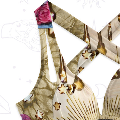 Purplehecate Lucky Me Sacred Heart Eye One-Piece Swimsuit