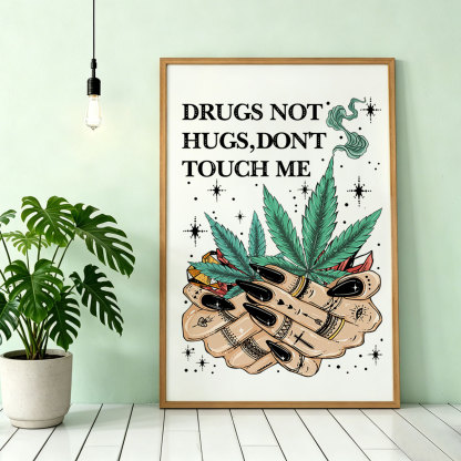 Purplehecate Drugs Not Hugs Unframed Poster
