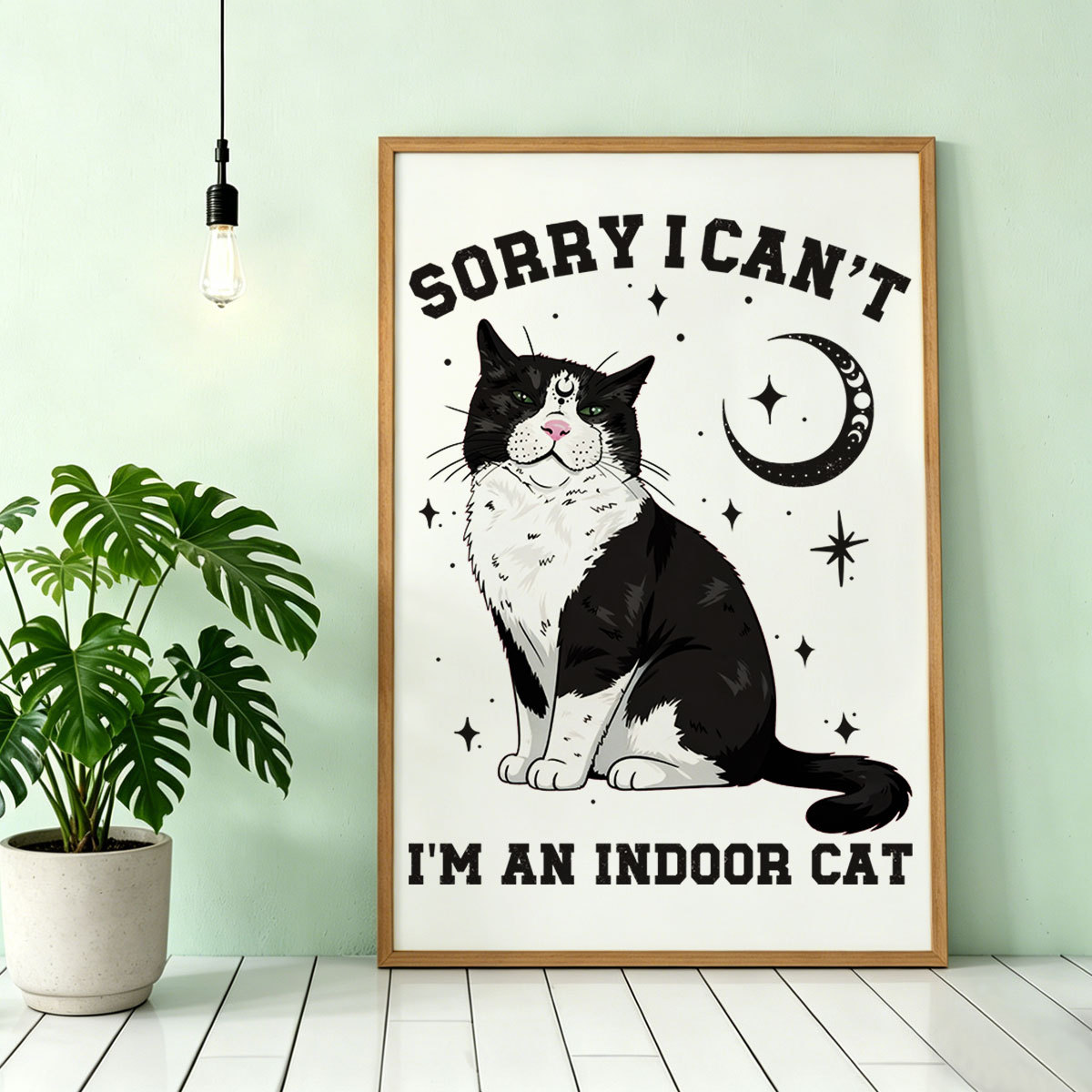 Purplehecate Sorry I Can't Go I'm an Indoor Cat Unframed Poster