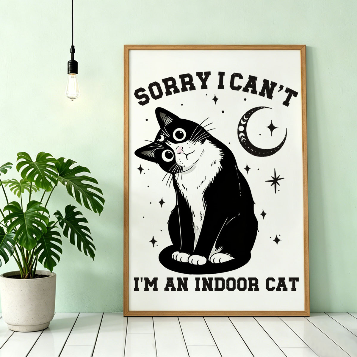 Purplehecate Sorry I Can't Go I'm an Indoor Cat Unframed Poster