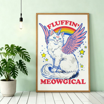 Purplehecate Fluffin Meowgical Unframed Poster