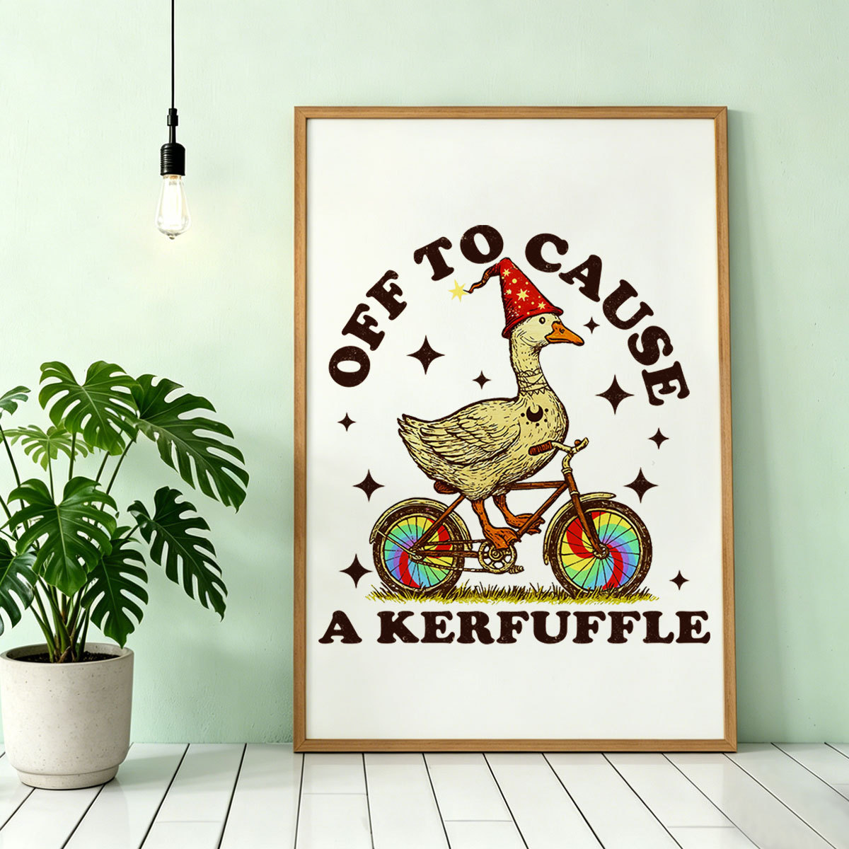 Purplehecate Off to Cause a Kerfuffle Goose Unframed Poster