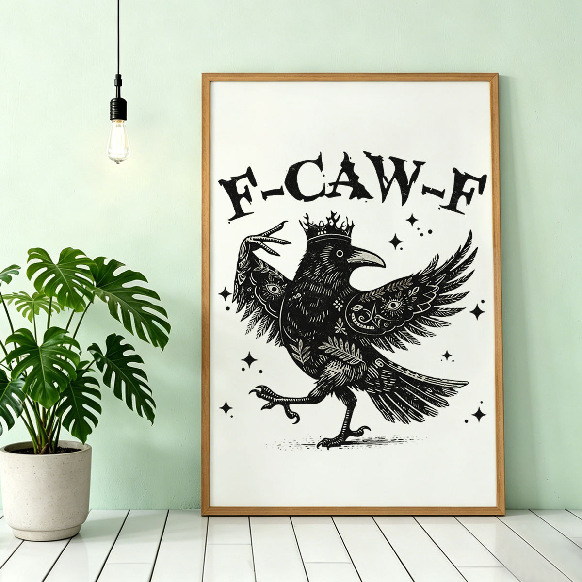 Purplehecate F-caw-f Funny Crow Unframed Poster