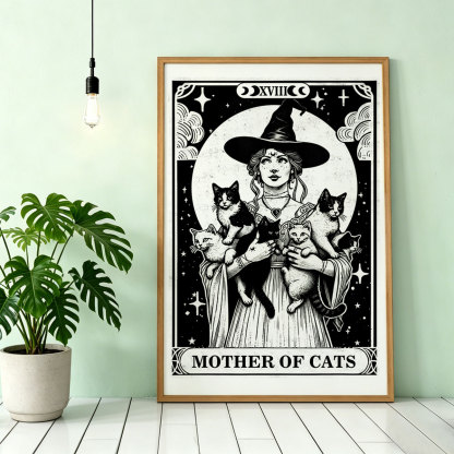 Purplehecate The Mother of Cats Tarot Unframed Poster