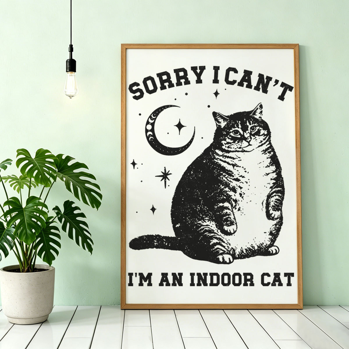 Purplehecate Sorry I Can't Go I'm an Indoor Cat Unframed Poster