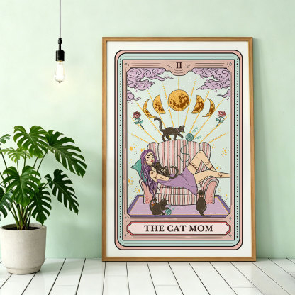 Purplehecate The Cat Mom Tarot Unframed Poster