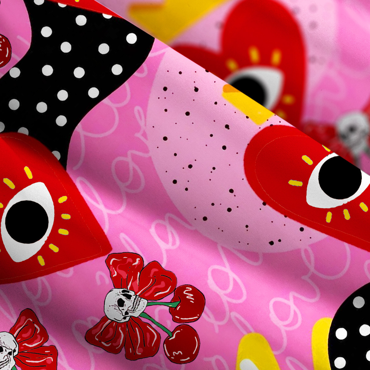 Purplehecate Evil Eye Heart Wide Straps Maxi Dress