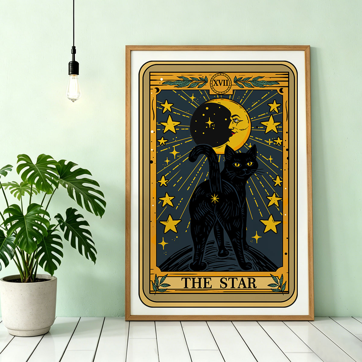 Purplehecate The Star Tarot Cat Unframed Poster