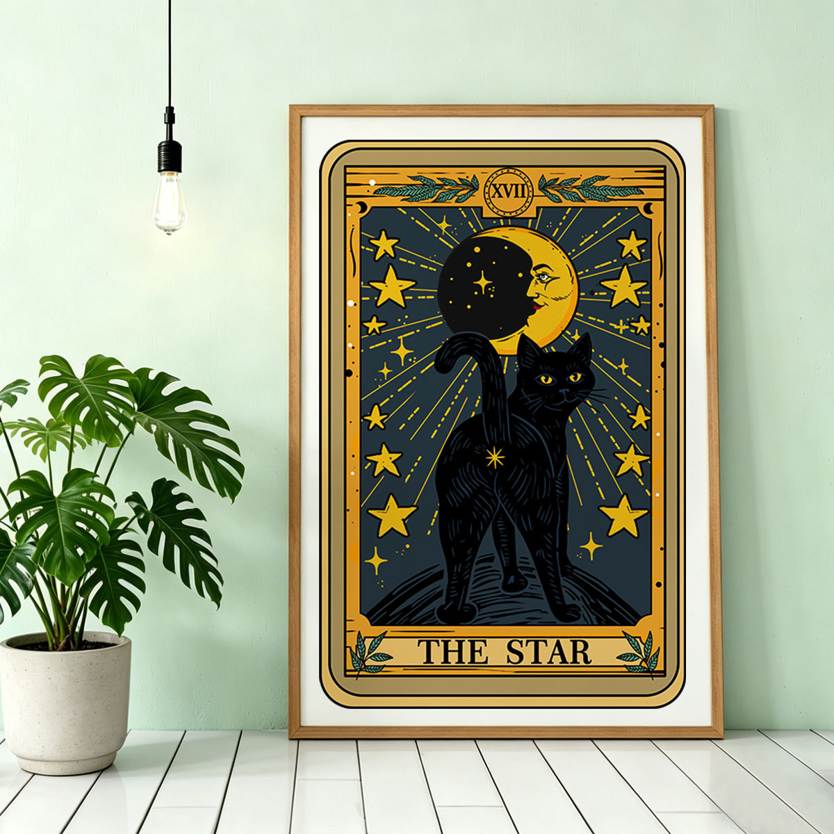 Purplehecate The Star Tarot Cat Unframed Poster