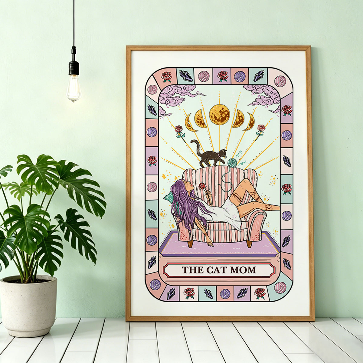 Purplehecate The Chill Cat Mom Unframed Poster