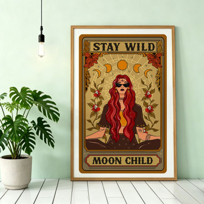Purplehecate The Stay Wild Moon Child Oracle Card Unframed Poster