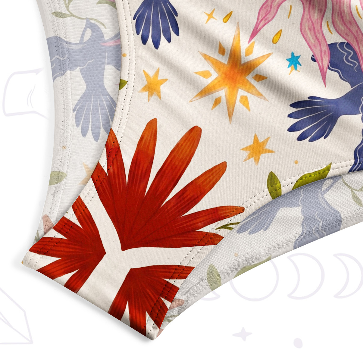 Purplehecate Sacred Flame Heart One-Piece Swimsuit