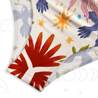 Purplehecate Sacred Flame Heart One-Piece Swimsuit